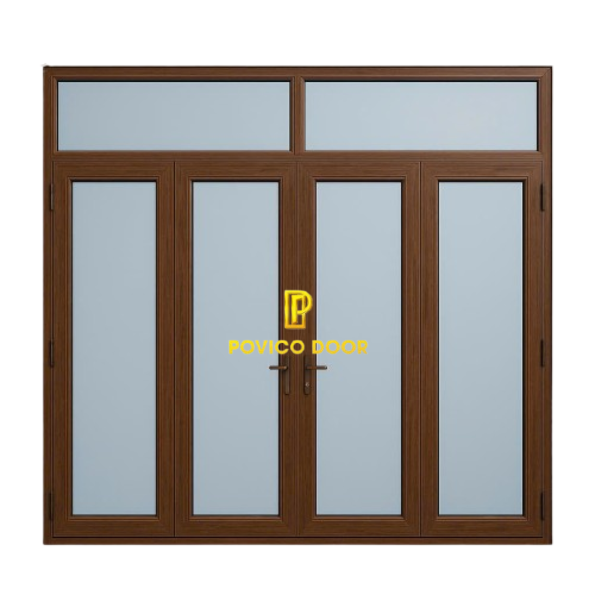 Cửa đi 4 cánh kính theo yêu cầu PVC-302